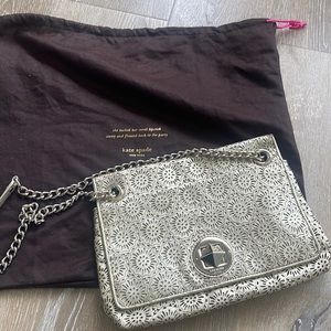Kate spade metallic eyelet bag